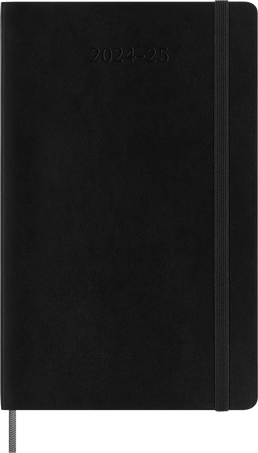 Moleskine Agenda Classic 2024/2025 LargeGiornaliera, copertina morbida, 18 mesi, Nero