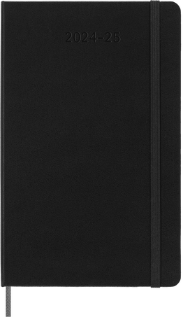 Moleskine Agenda Classic 2024/2025 LargeSettimanale, copertina rigida, 18 mesi, Nero