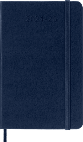 Moleskine Agenda Classic 2024/2025 PocketSettimanale, copertina rigida, 18 mesi, Blu Zaffiro