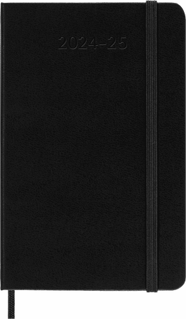 Moleskine Agenda Classic 2024/2025 PocketSettimanale, copertina rigida, 18 mesi, Nero