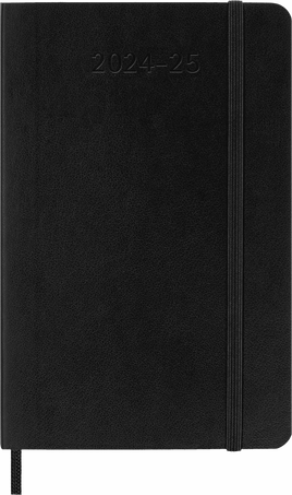 Moleskine Agenda Classic 2024/2025 PocketSettimanale, copertina morbida, 18 mesi, Nero