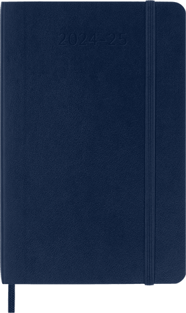 Moleskine Agenda Classic 2024/2025 PocketSettimanale, copertina morbida, 18 mesi, Blu Zaffiro