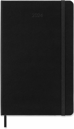 Moleskine Agenda Classic 2024 LargeSettimanale, copertina rigida, 12 mesi, Nero