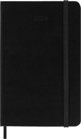 Moleskine Agenda Classic 2024 PocketSettimanale, copertina rigida, 12 mesi, Nero