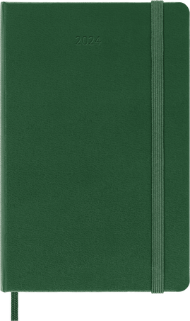 Moleskine Agenda Classic 2024 PocketSettimanale, copertina rigida, 12 mesi, Verde Mirto