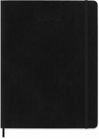 Moleskine Agenda Classic XL 2024/2025Settimanale, copertina morbida, 18 mesi, Nero