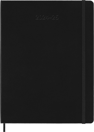 Moleskine Agenda Classic XL 2024/2025Settimanale, copertina rigida, 18 mesi, Nero