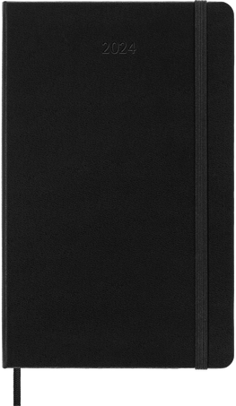 Moleskine Agenda PRO 2024 LargeSettimanale, copertina rigida, 12 mesi, Nero