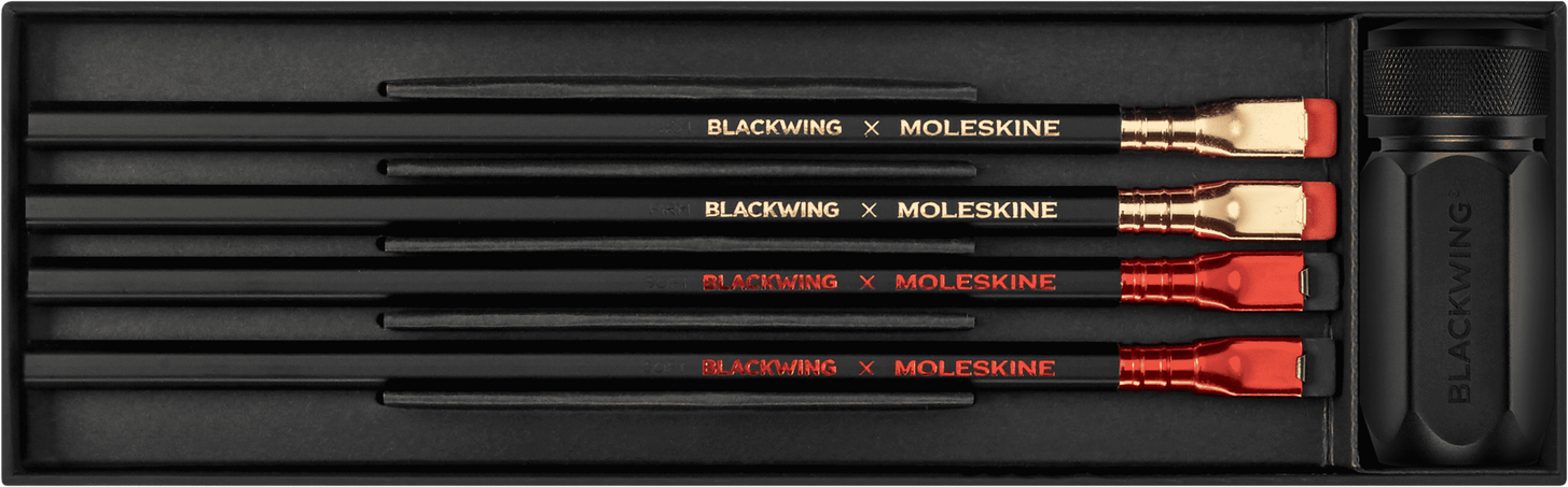 Moleskine Blackwing x MoleskineSet matite e temperamatite