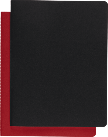 Moleskine Cahier SubjectSet da 2 quaderni, Nero/Rosso Cranberry