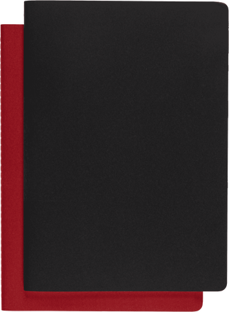 Moleskine Cahier SubjectSet da 2 quaderni, Nero/Rosso Cranberry