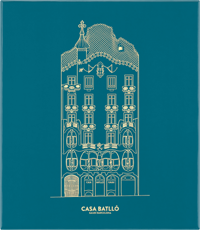 Moleskine Cofanetto da collezione Casa BatllóTaccuino large a righe con copertina rigida e penna a sfera Kaweco