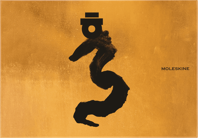 Moleskine Cofanetto regalo Anno del Drago di Ahn Sang SooTaccuino per schizzi large, stencil, penna Kaweco