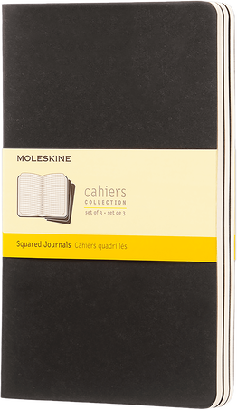 Moleskine Quaderni CahierSet da 3 quaderni, Nero