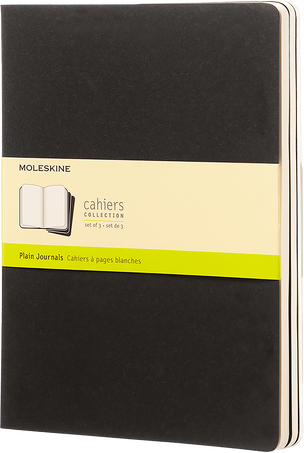 Moleskine Quaderni CahierSet da 3 quaderni, Nero