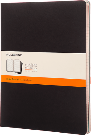 Moleskine Quaderni CahierSet da 3 quaderni, Nero