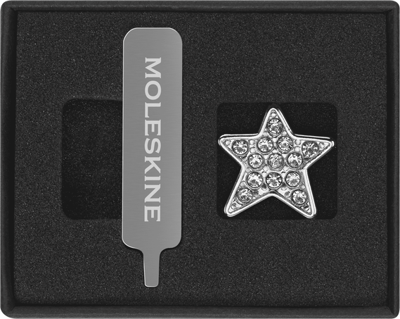 Moleskine Spilla Star CrystalArgento
