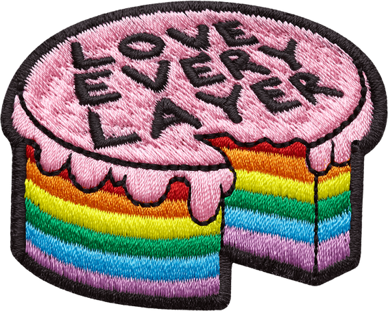 Moleskine Patch adesiva by Ashton AttzsStick to Pride, Love Every Layer, Cake