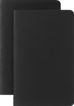 Moleskine Quaderni Cahier Smart PocketSet da 2 quaderni, a righe, Nero