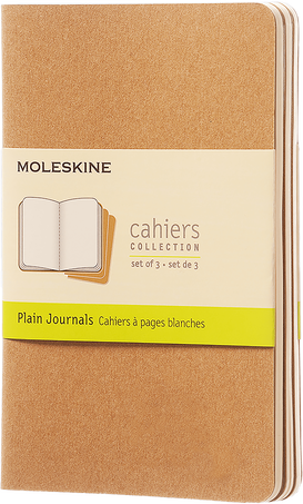 Moleskine Quaderni CahierSet da 3 quaderni, Marrone Kraft