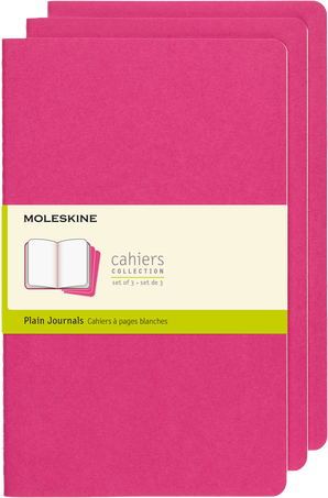 Moleskine Quaderni CahierSet da 3 quaderni, Rosa Cinetico