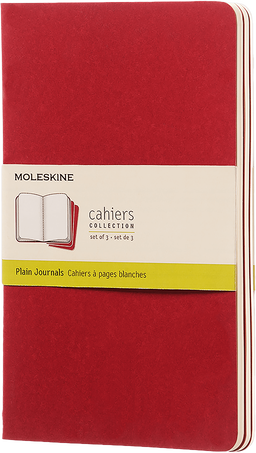 Moleskine Quaderni CahierSet da 3 quaderni, Rosso Mirtollo