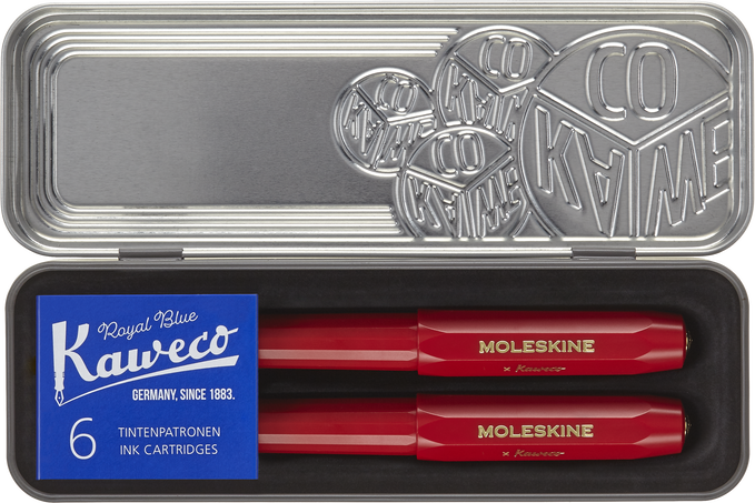 Moleskine Set penna stilografica e penna a sferaMoleskine x Kaweco, Rosso