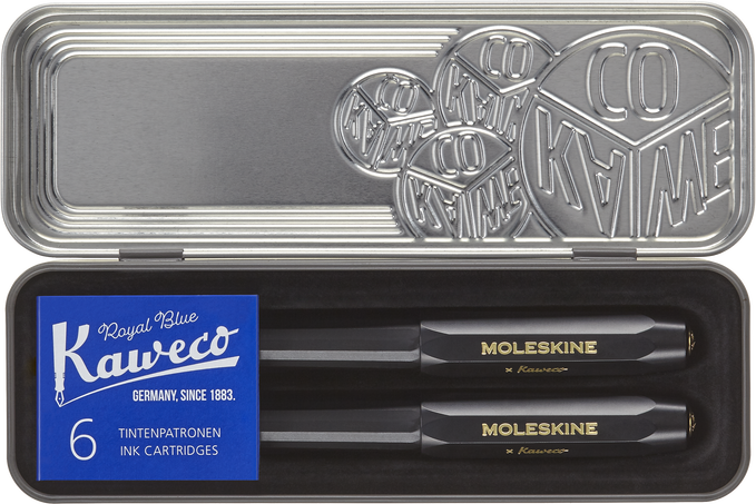 Moleskine Set penna stilografica e penna a sferaMoleskine x Kaweco, Nero