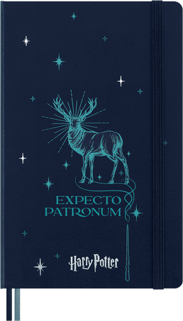 Moleskine Taccuino in edizione limitata Wizarding World di Harry PotterLarge, a righe, Expecto Patronum
