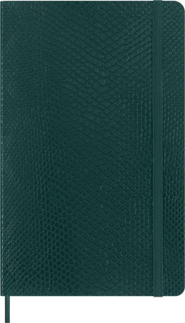 Moleskine Taccuino Precious & EthicalCopertina morbida vegana, effetto pitone, a righe, Verde