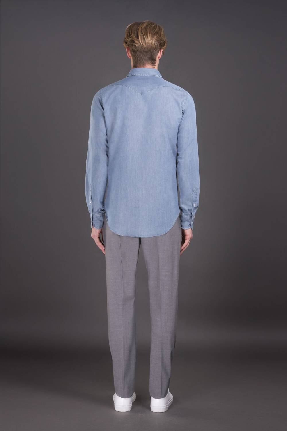 Moorer Camicie HAROLD-65 LIGHT DENIM