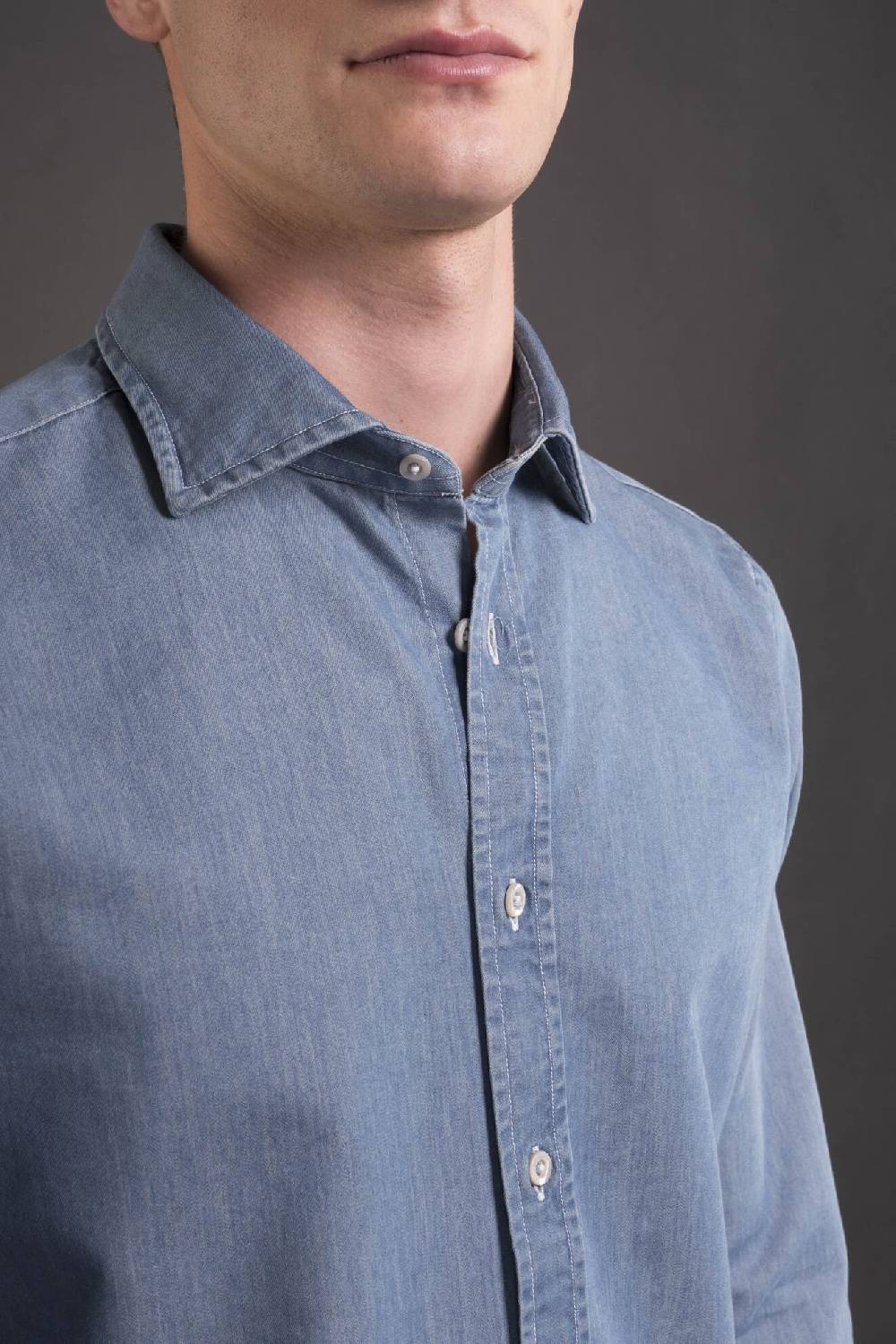 Moorer Camicie HAROLD-65 LIGHT DENIM