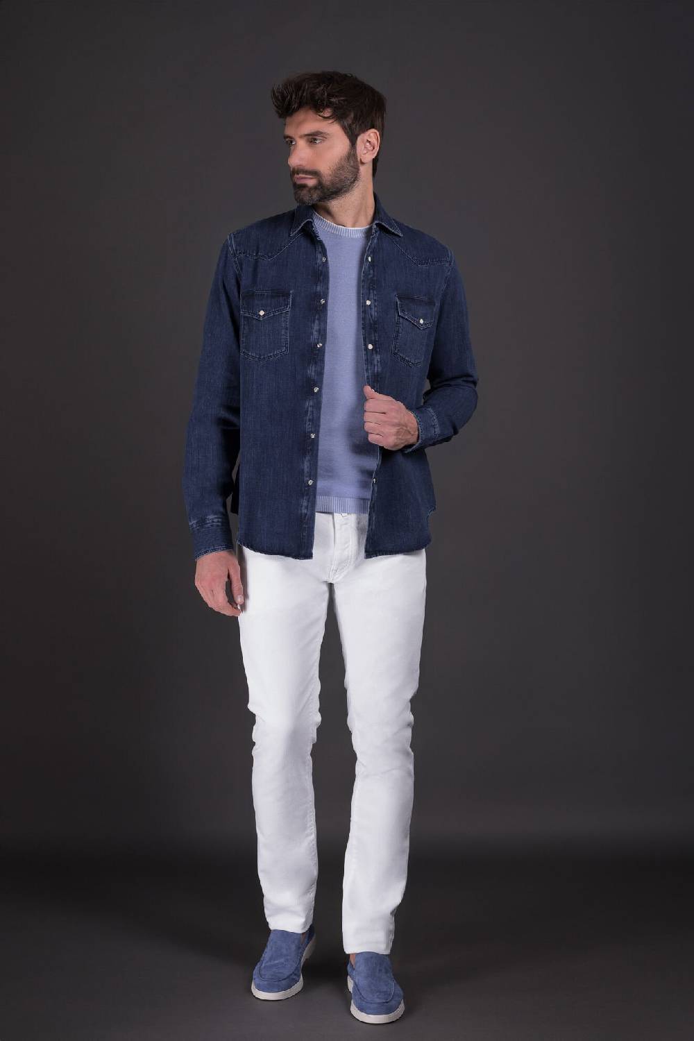 Moorer Camicie LARRIE-32 LIGHT DENIM