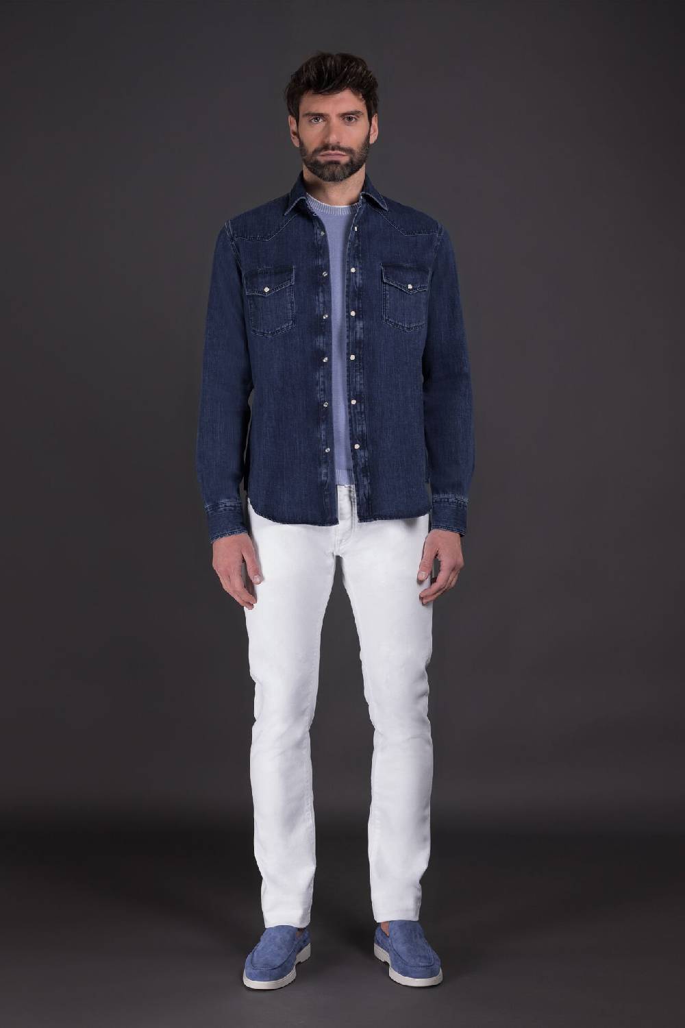 Moorer Camicie LARRIE-32 LIGHT DENIM