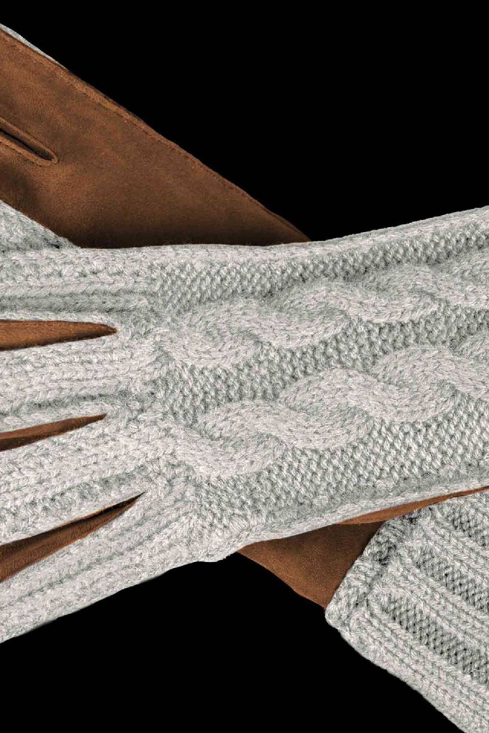 Moorer Guanti E Sciarpe GUANTO KNIT NABUK-KNT