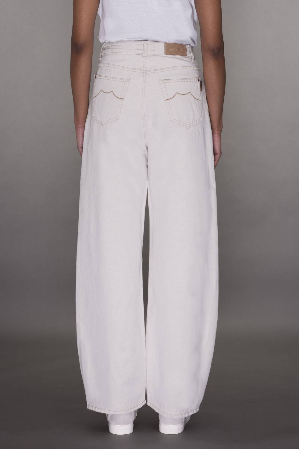 Moorer Pantaloni BLANCHE-25 ECRU