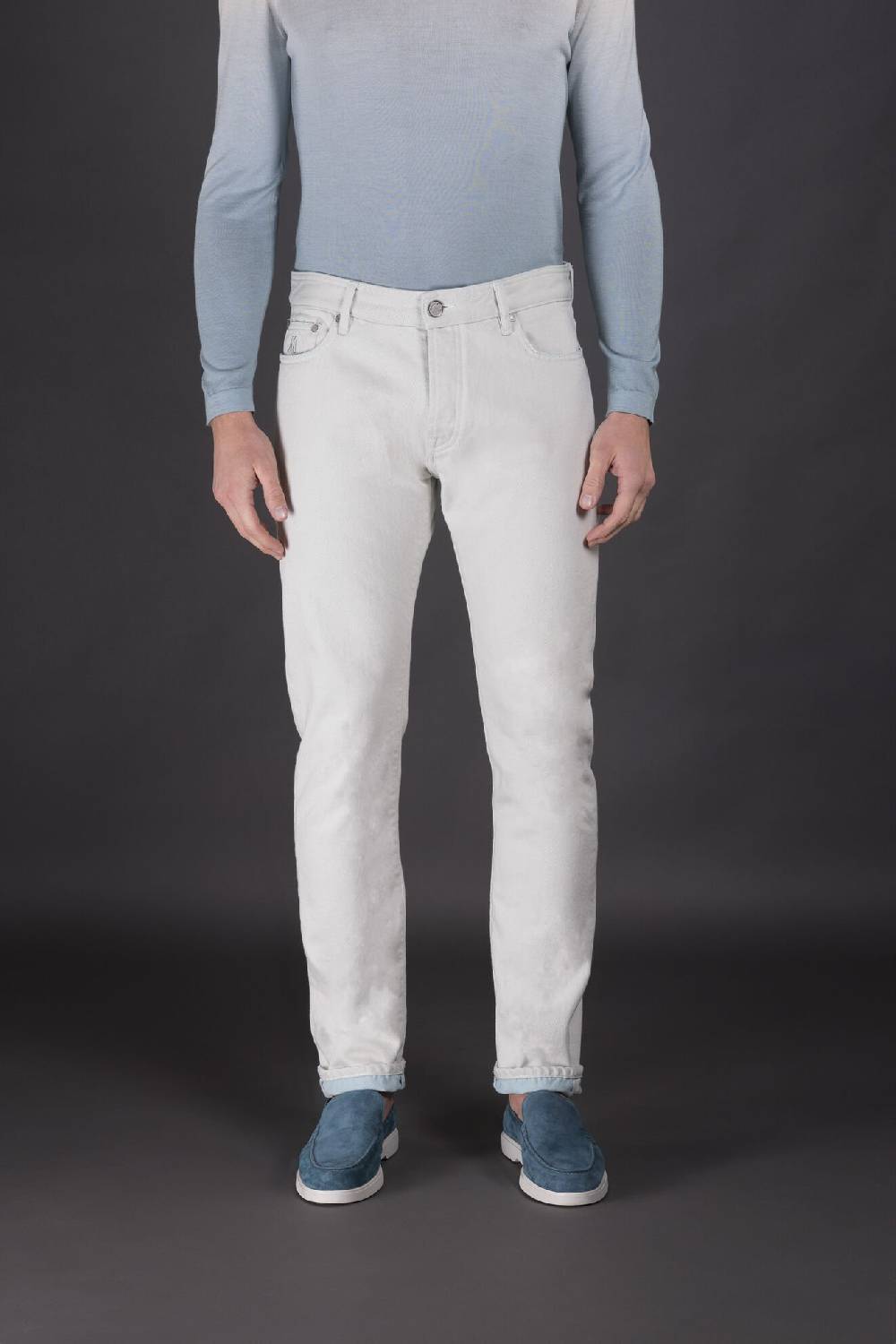 Moorer Pantaloni PAVEL-55 AZZURRO