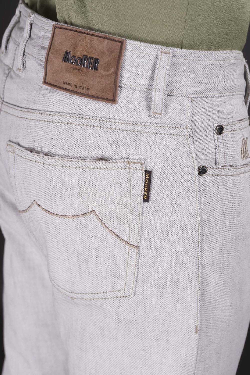 Moorer Pantaloni PAVEL-73 WHITE