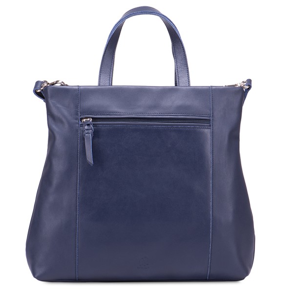 Mywalit Borsa Shopper Laguna In Pelle E Camoscio Blu