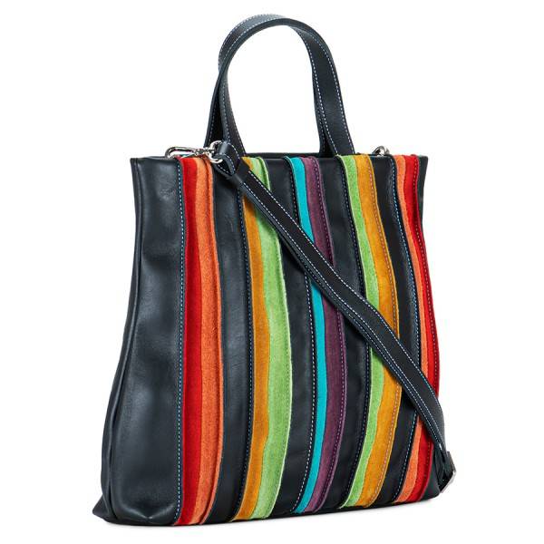 Mywalit Borsa Shopper Laguna In Pelle E Camoscio Nero