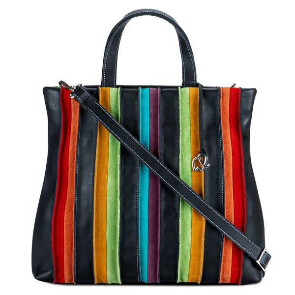 Mywalit Borsa Shopper Laguna in pelle e camoscio Nero