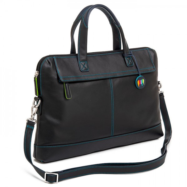 Mywalit Borsa Sottile Da Lavoro In Pelle Black Pace