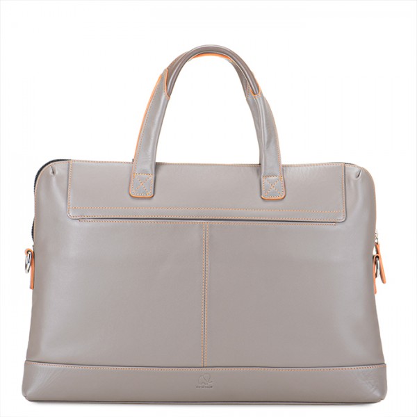 Mywalit Borsa Sottile Da Lavoro In Pelle Fumo