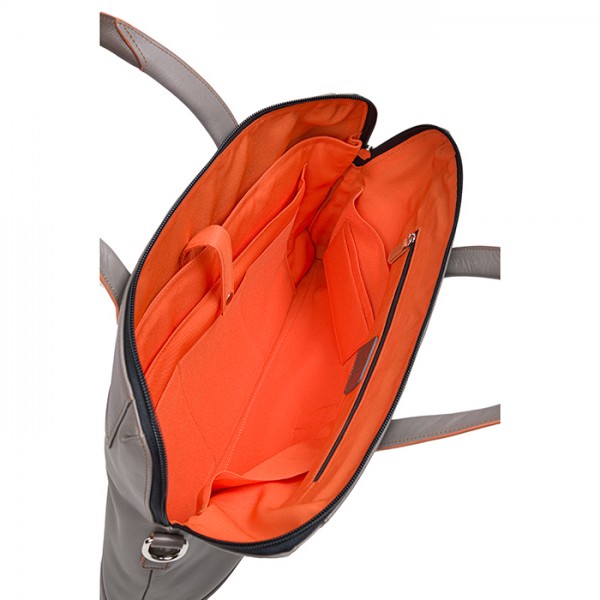 Mywalit Borsa Sottile Da Lavoro In Pelle Fumo