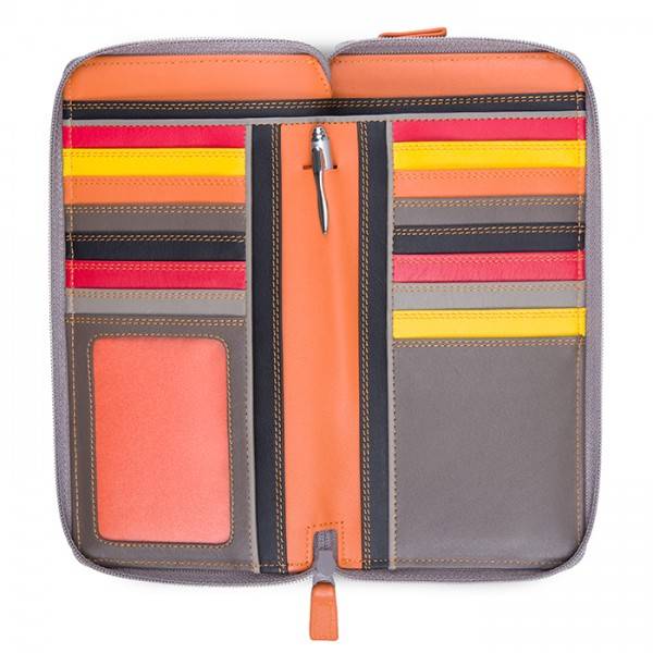 Mywalit Portafoglio Con Doppia Zip Grande Fumo