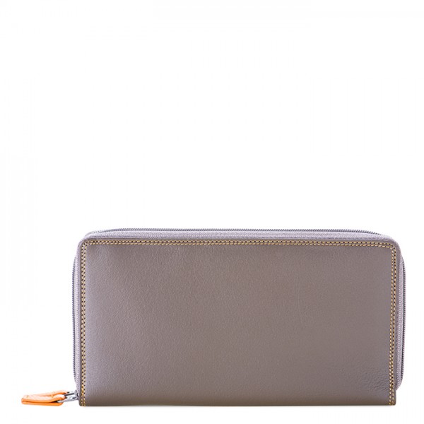 Mywalit Portafoglio con doppia zip grande Fumo