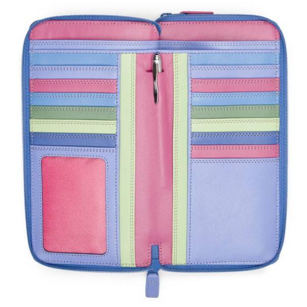 Mywalit Portafoglio Con Doppia Zip Grande Viola