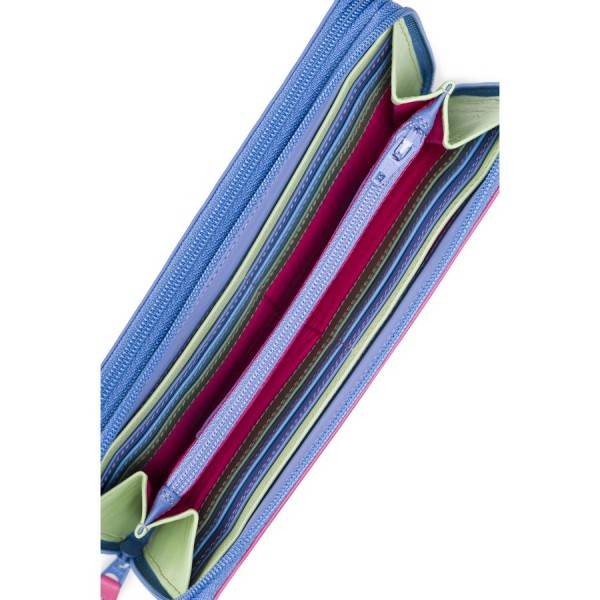Mywalit Portafoglio Con Doppia Zip Grande Viola