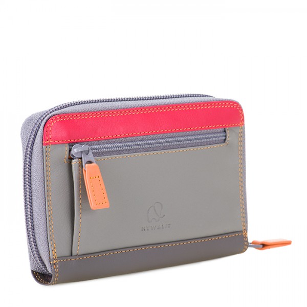 Mywalit Portafoglio Medio In Pelle Con Zip Fumo