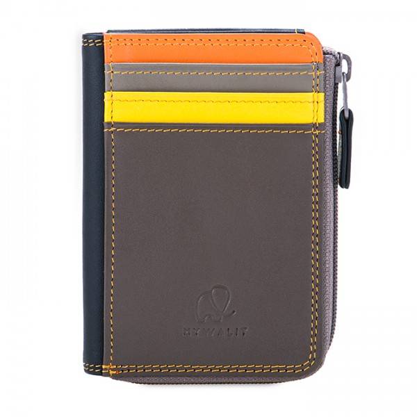 Mywalit Portafoglio piccolo con zip Fumo